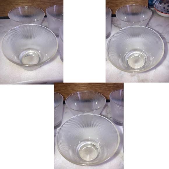 SIX Vintage Federal 1950’s Ribbed Norse Punch Glass Cups Mid Century Modern MCM - Picture 5 of 12